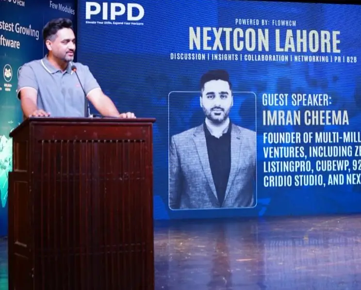 CEO addressing the audience at NEXTCON Lahore